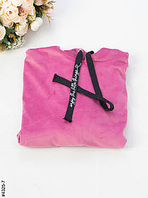 4325-7 Худі жіночий велюр напівбатал (розмір 52-54 | універсальний)