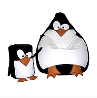 Комплект крісел мішків пінгвіни пуф + крісло