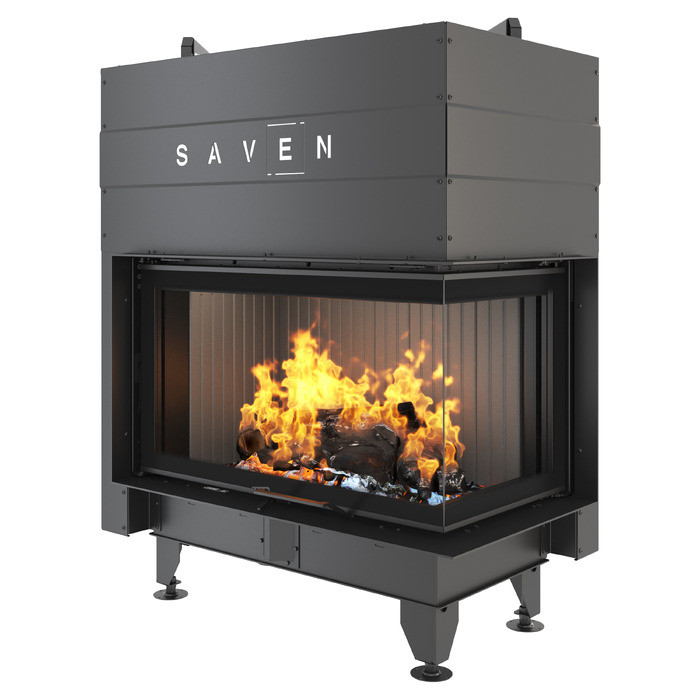 Камінна топка SAVEN Energy Up 85х50х47R Black Праве скло з гільотиною
