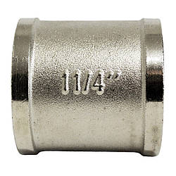 Муфта сполучна Ango 1 1/4 дюйма внутрішнє різьблення латунь нікельована