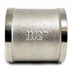 Муфта сполучна Ango 1 1/2 дюйма внутрішнє різьблення латунь нікельована