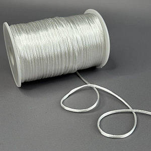 #19 Шнур корсетний (сатиновий, шовковий) 2мм, 100 ярдів-МОЛОКО