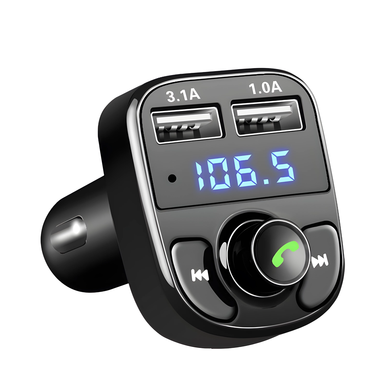 FM-адаптер з функцією HandsFree, QC3, MP3-плеєром і Bluetooth, для автомобіля, підтримкою USB-накопичувачів, Micro SD та TF-карт