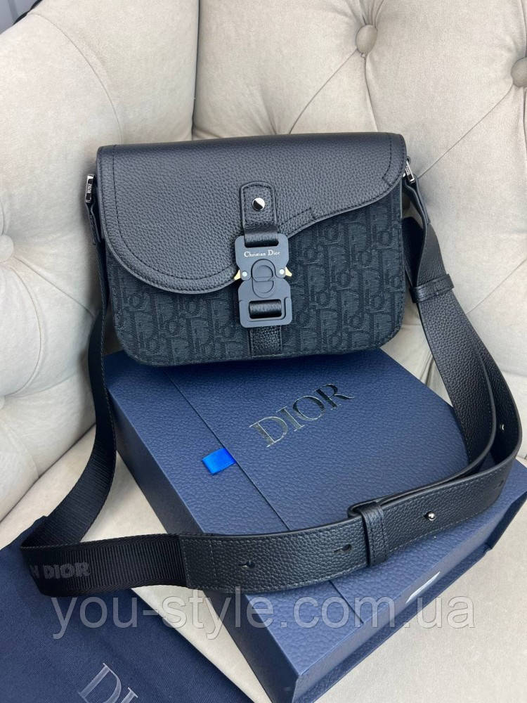 Месенджер Dior Saddle Gray сiра c858