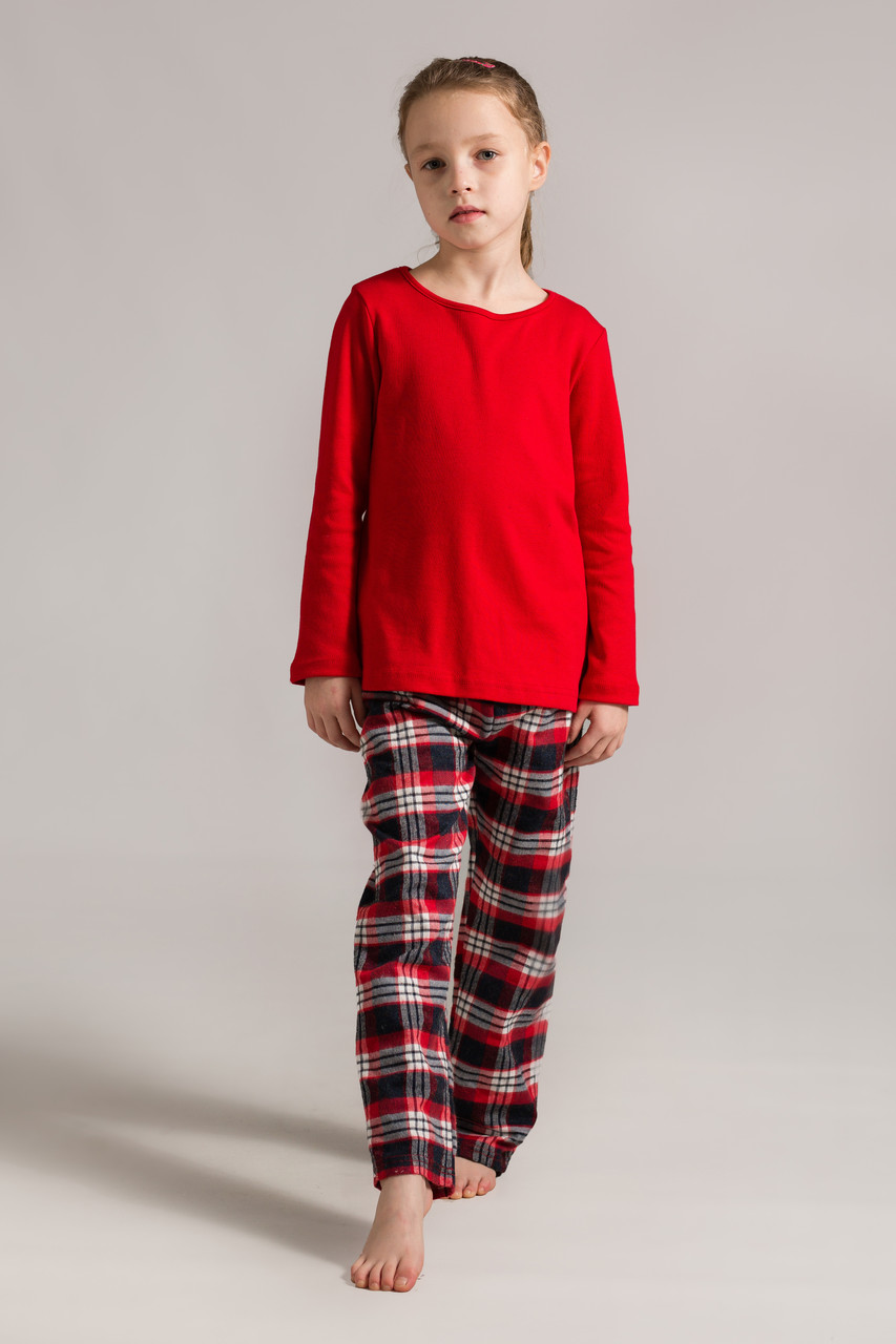 Піжама для дівчинки Мальта 24/Д596/1-01/10 140 см. червона, фото 1