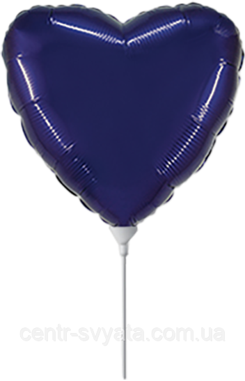 Фольгована кулька Flexmetal 9"(23 см) Серце металік фіолетове