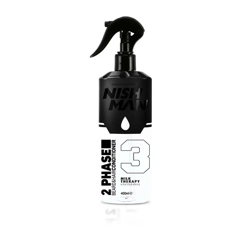 Кондиціонер для волосся та бороди 2-х фазний Nishman 2 Phase Conditioner Milk Therapy, 400 мл (10603027)