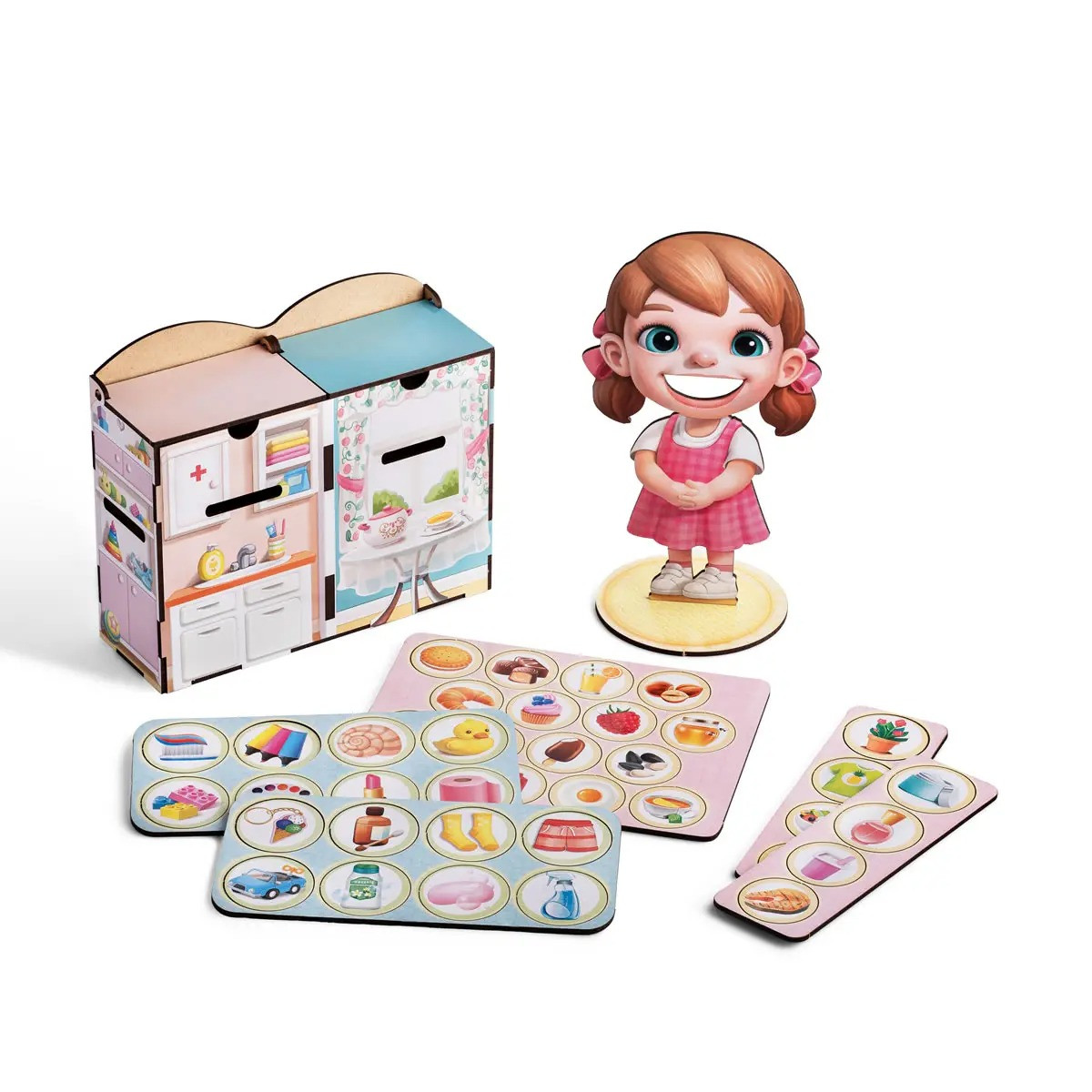 Розвивальний дерев'яний пазл-сортер З'їдобно-неїстівне, фото 1