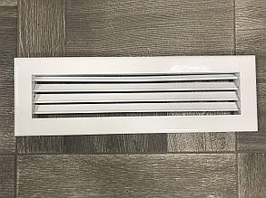 Вентиляційна решітка однорядна регульована 400x100(h) Біла (з дефектом)