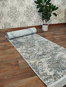Метражна сіро-бежева доріжка LEVADO 03889B L.GREY-BEIGE