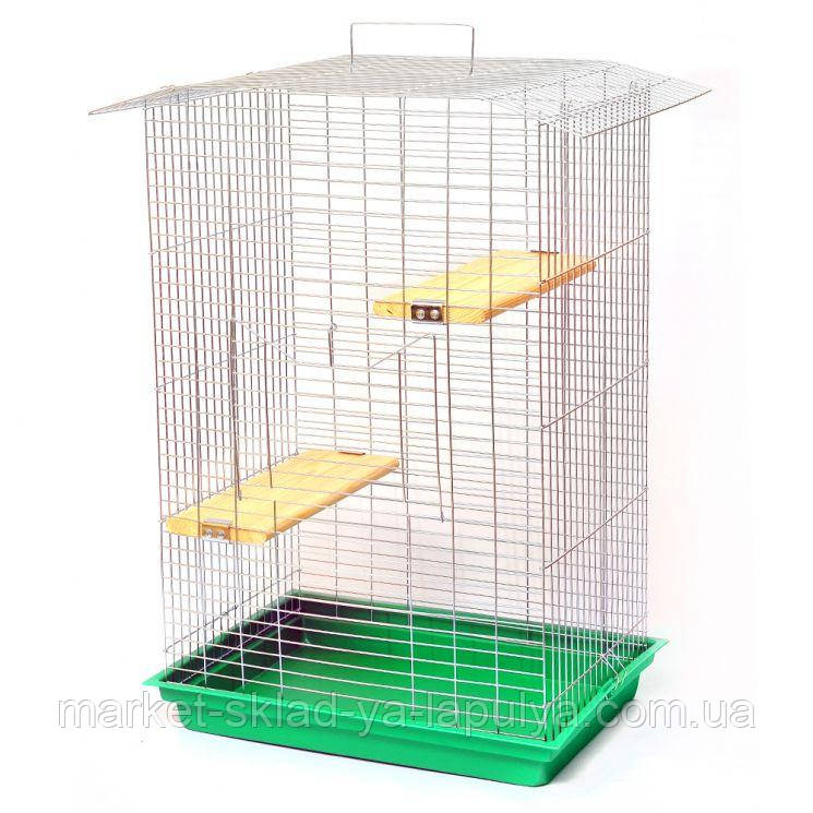 Клітка Лорі шиншила люкс цинк 565х400х850, фото 1