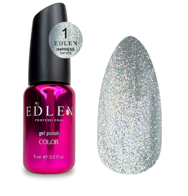 Edlen Гель лак Impress Cat Eye 9ml No1, фото 1