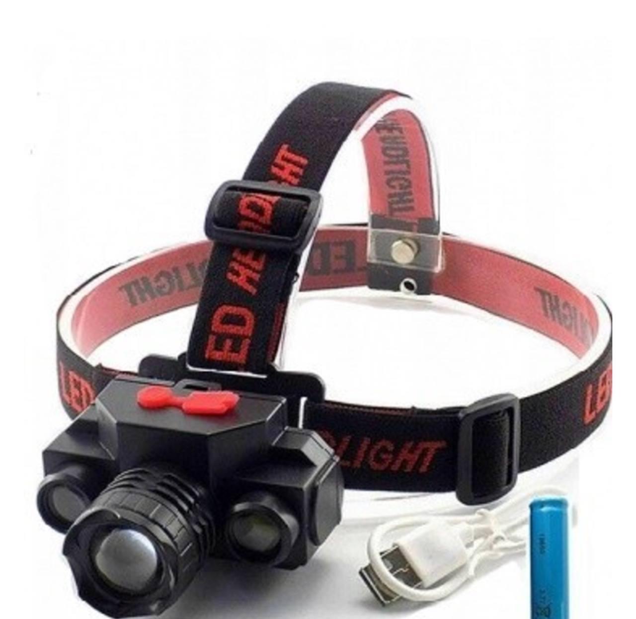 Налобний ліхтар X-Balog BL-1805 COB XPE 18650 USB charge