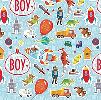 Подарунковий папір для пакування "BOY", 5 шт/уп