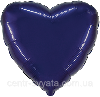Фольгована кулька Flexmetal 18"(45 см) Серце металік фіолетове