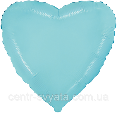 Фольгована кулька Flexmetal 18"(45 см) Серце пастель блакитне
