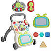 Толокар каталка з розвиваючою панеллю для хлопчика дівчинки дитячі Ходунки Перші кроки піаніно підсвічування звук, фото 4