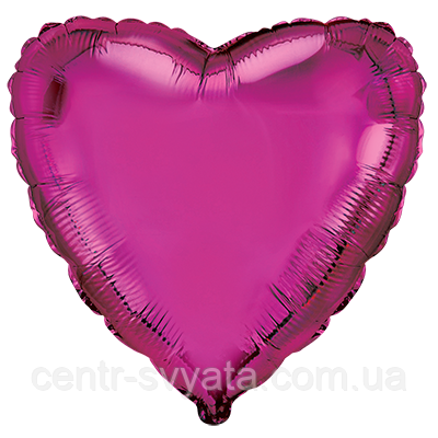 Фольгована кулька Flexmetal 32"(80 см) Серце маталік пурпурове