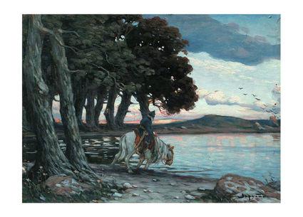 Листівка Українське мистецтво - Бретонські рибаки, 1921, фото 1