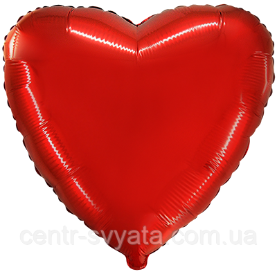 Фольгована кулька Flexmetal 32"(80 см) Серце металік червоне