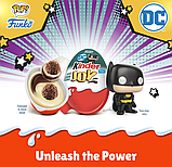 Набір шоколадних яєць Kinder Joy Funko DC Comics Heroes 6×20г, фото 3