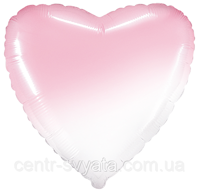 Фольгована кулька Flexmetal 32"(80 см) Серце градієнт рожеве