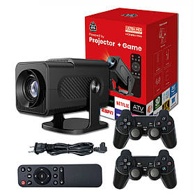 Проектор мультимедійний RIAS HSC350 Pro LED 4K WiFi Bluetooth HDMI Android 13 з 2 джойстиками + SD 64GB Black