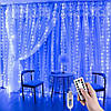 Гірлянда штора від USB, 3x3м, 360LED + пульт, Холодний білий / Новорічна LED гірлянда / Світлодіодна гірлянда, фото 2