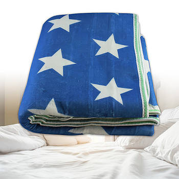 Електропростирадло 150х170см з 2 режимами підігріву Electric blanket Синя із зірками