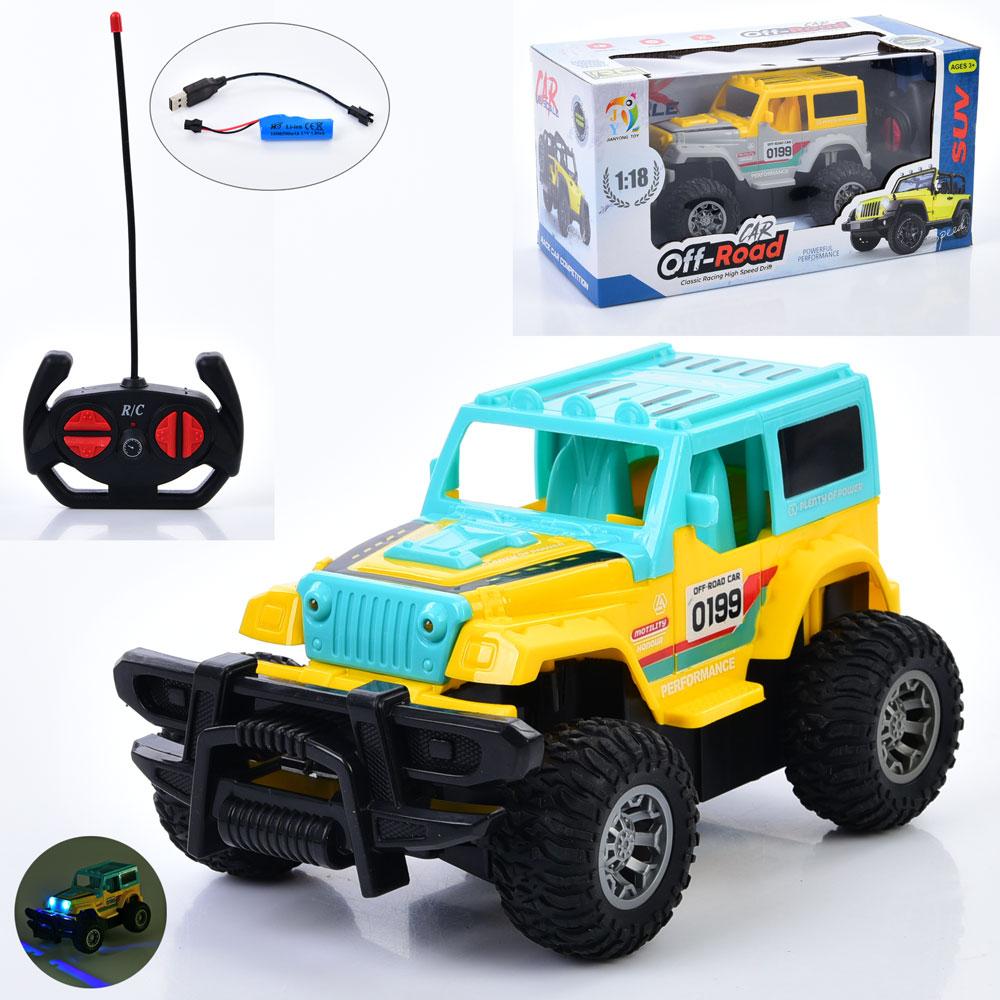 Джип радіокерований, акумулятор, 1:18, USB, 2 кольори, світло, 5032E