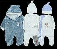 Красивый набор одежды для новорожденных деток, качественная одежда для малышей, зима, осень, 62 см, хлопок