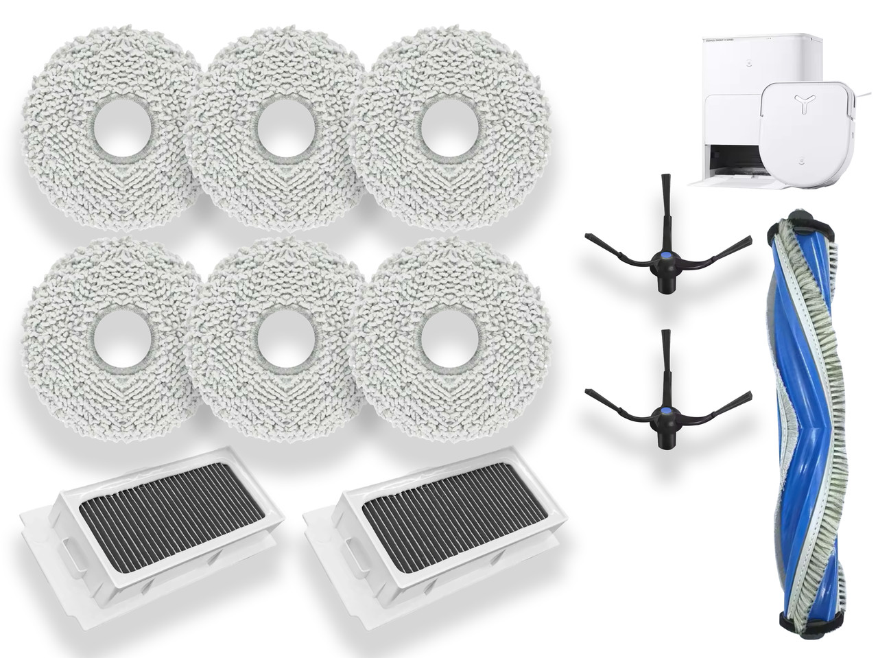 Комплект 11 шт змінних аксесуарів для роботів-пилососів Ecovacs Deebot X5 Omni / X5 Pro