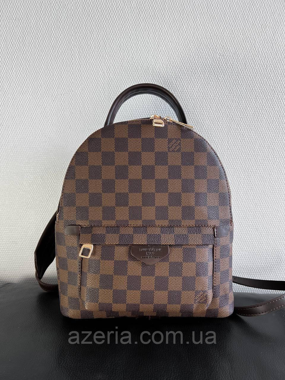 Фірмовий шкіряний жіночий рюкзак Louis Vuitton Backpack коричневий жіночий рюкзак зі шкіри