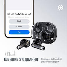 Навушники гарнітура вкладки Bluetooth Piko TWS-SimpleMe Black (1283126583438), фото 5