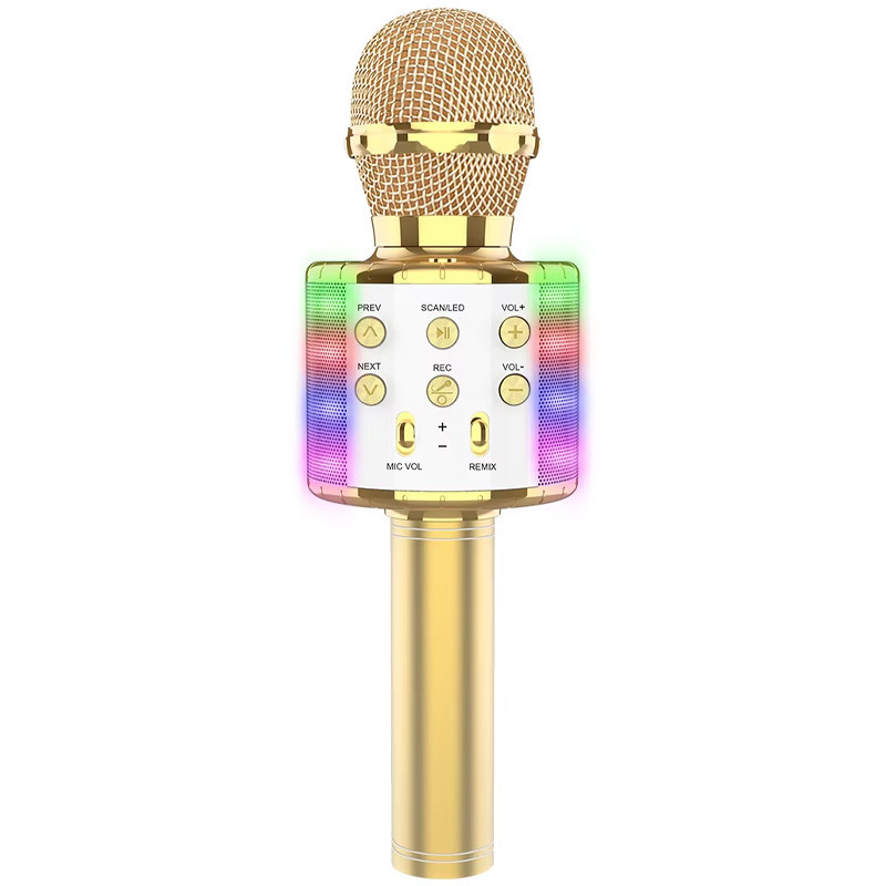 Караоке Мікрофон-колонка WS858L Gold