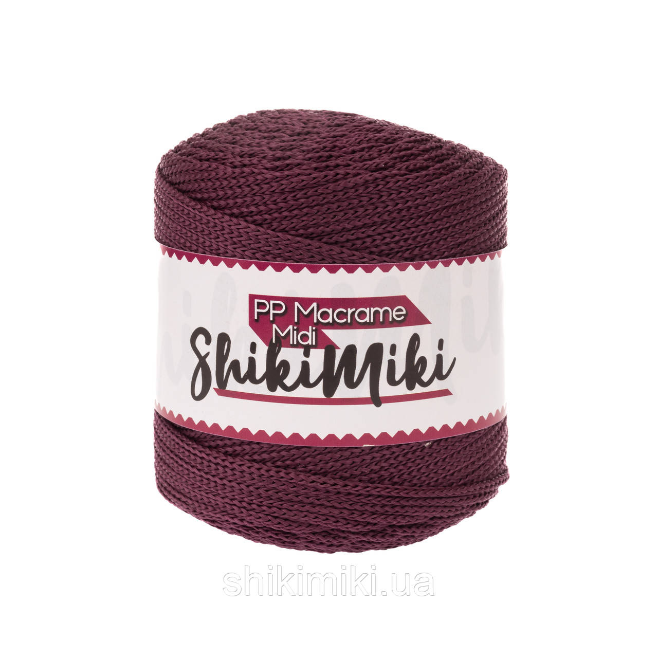 Трикотажний шнур PP Macrame Midi 3 mm, колір Бордовий, фото 1