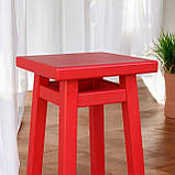 Барний Стілець Мілан для балконів барів кав'ярень з дерева Вільха власне виробництво 75см червоний, фото 2