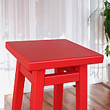 Барний Стілець Мілан для балконів барів кав'ярень з дерева Вільха власне виробництво 75см червоний, фото 3