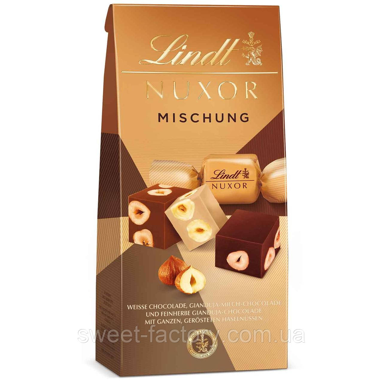 Шоколадні цукерки Lindt Nuxor Mischung 103g, фото 1