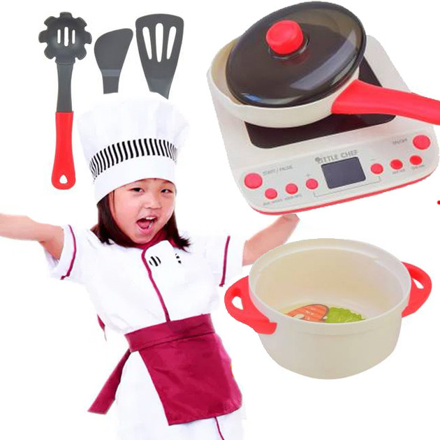 Іграшковий набір кухня Кухонька дитині 24 предмети Плита яйцеварка продукти Посуд Столові прилади пательня, фото 1