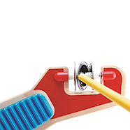 Гітара іграшкова 6в1 Мініоркестр Hape (барабан, ксилофон, брязкальце, дзвіночок, бубон, скретч-дошка) E0335, фото 7