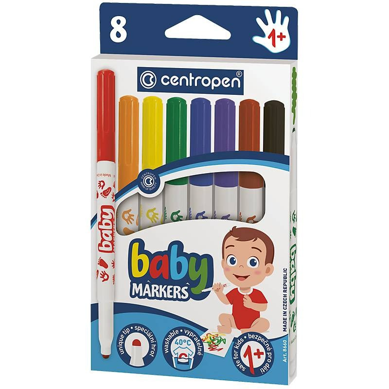 Фломастери Centropen Baby від 1 року, 8 кольорів