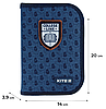 Пенал Kite College Line boy 1 відділення, 2 відворота, з наповненням, K24-622H-2, фото 3