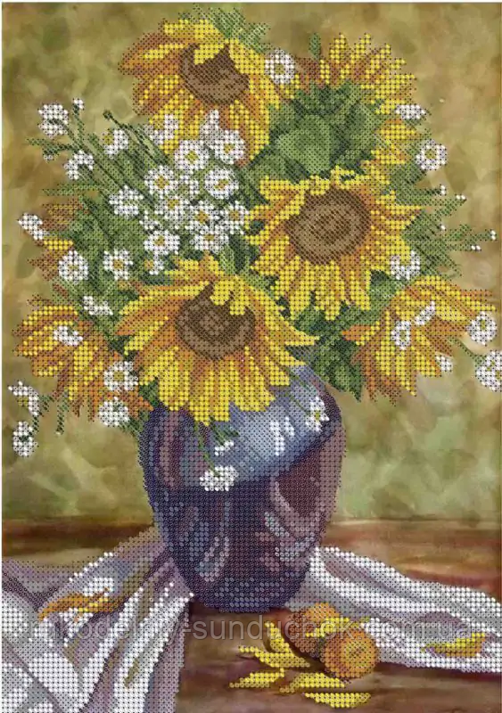 Схема для вишивання бісером ТМ Acorns Букет з соняшниками А4-К-1377, фото 1