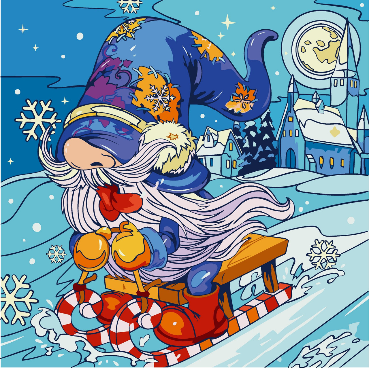 Картина за номерами Для дітей. На шляху до свята 40*40 см Art Craft 12161-AC, фото 1