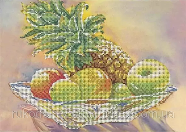 Схема для вишивання бісером ТМ Acorns Ваза із фруктами А4-К-920, фото 1
