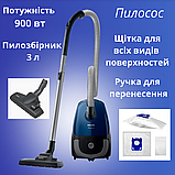 Пилосос PHILIPS FC8240/09 (потужний мішковий пирсос, 900 Вт, великий мішок, 3 л мішок), фото 4