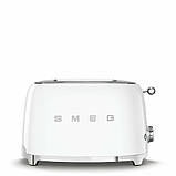 Глянцевий тостер із двома відділеннями Smeg TSF01CREU дизайнерський тостер із піддоном для крихт кремовий, фото 10