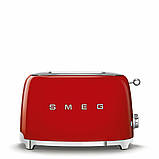 Глянцевий тостер із двома відділеннями Smeg TSF01CREU дизайнерський тостер із піддоном для крихт кремовий, фото 9
