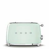 Глянцевий тостер із двома відділеннями Smeg TSF01CREU дизайнерський тостер із піддоном для крихт кремовий, фото 8